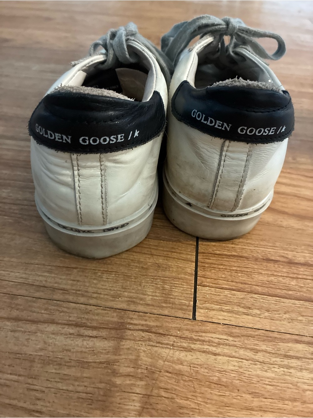 Golden Goose Deluxe Brand White Leopard Star Sneakers Women’s Size 8 Distressed - Picture 3 of 8